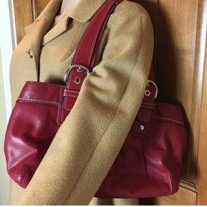 Coach F13732 Soho Hampton Satchel Tote in Red